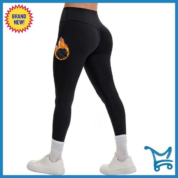 Pants - Fleece Lined Thermal Yoga Pants High Waisted Butt Lift Winter Leggings